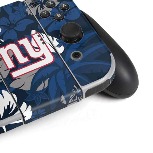 NFL New York Giants Tropical Print Nintendo Switch OLED (2021) Skin