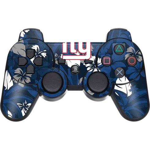 NFL New York Giants Tropical Print PS3 Dual Shock wireless controller Skin