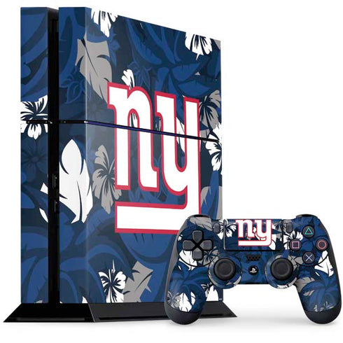 NFL New York Giants Tropical Print PS4 Console and Controller Bundle Skin