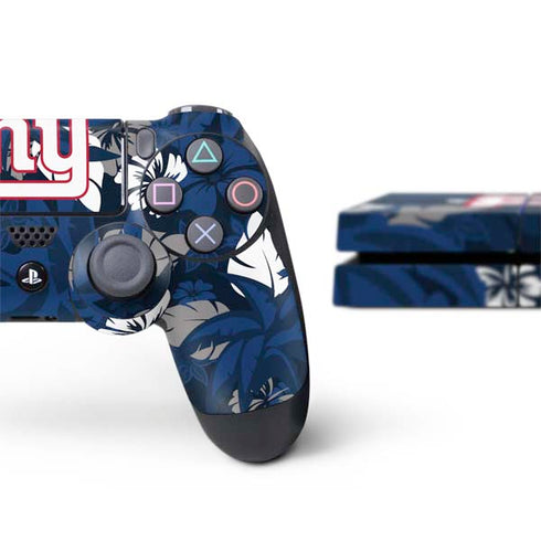 NFL New York Giants Tropical Print PS4 Console and Controller Bundle Skin
