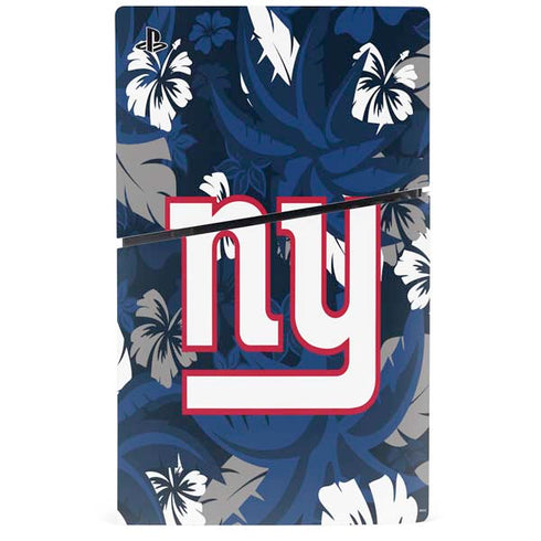 NFL New York Giants Tropical Print PS5 Slim Digital Edition Console Skin