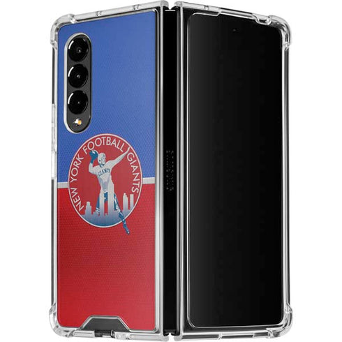 NFL New York Giants Vintage Galaxy Z Fold4 5G Clear Case