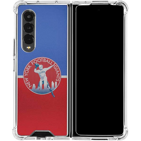 NFL New York Giants Vintage Galaxy Z Fold4 5G Clear Case