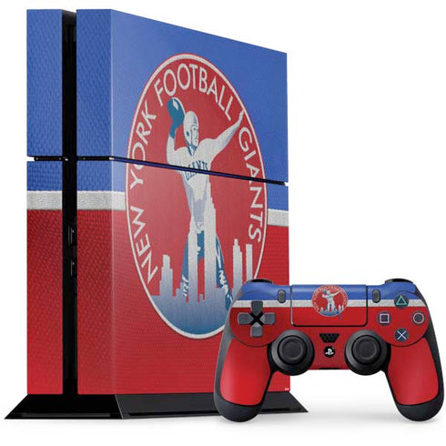 NFL New York Giants Vintage PS4 Console and Controller Bundle Skin