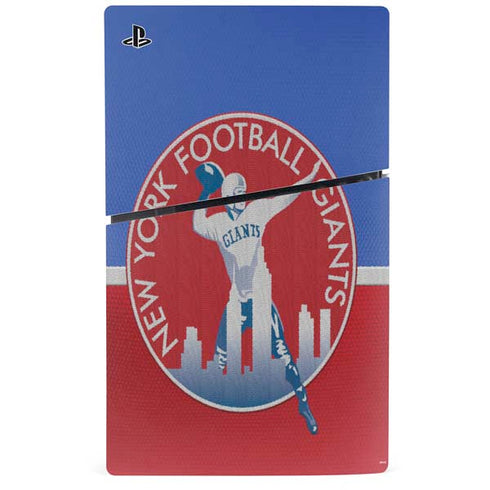 NFL New York Giants Vintage PS5 Slim Disk Bundle Skin