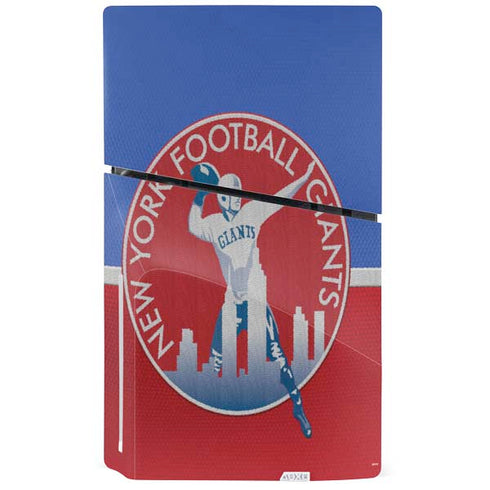 NFL New York Giants Vintage PS5 Slim Disk Bundle Skin