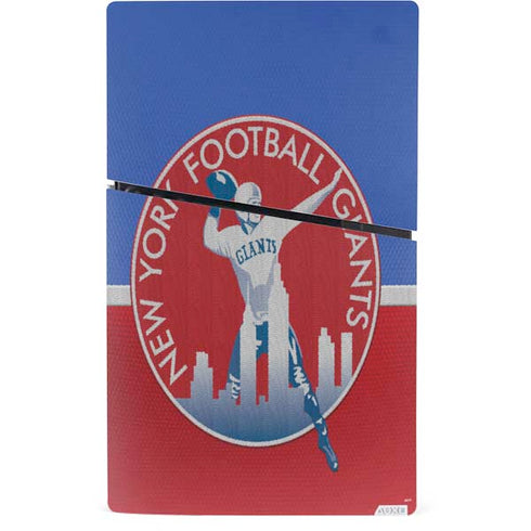 NFL New York Giants Vintage PS5 Slim Digital Edition Console Skin