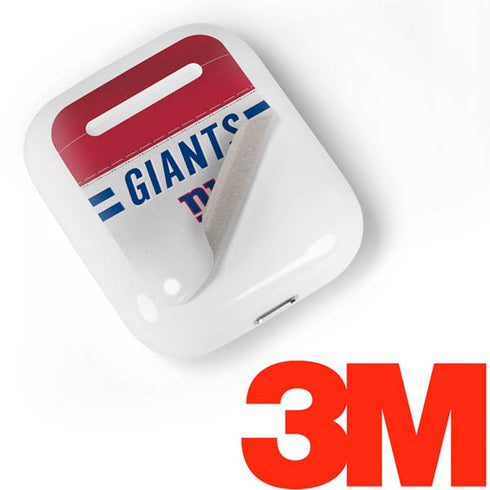NFL New York Giants White Striped Apple AirPods Skin