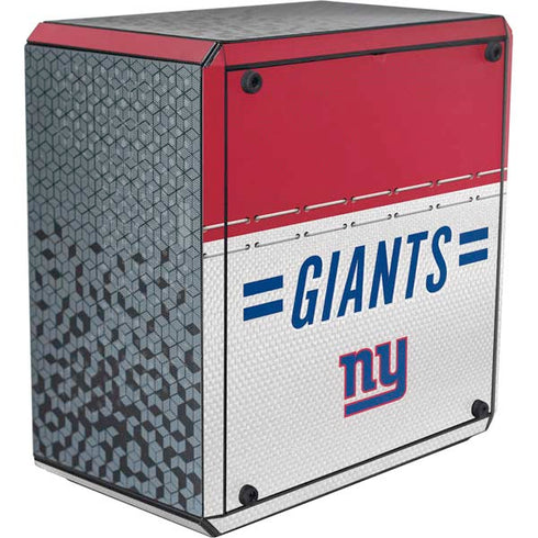 NFL New York Giants White Striped Cooler Master MasterBox Q300L Mini Tower Skin