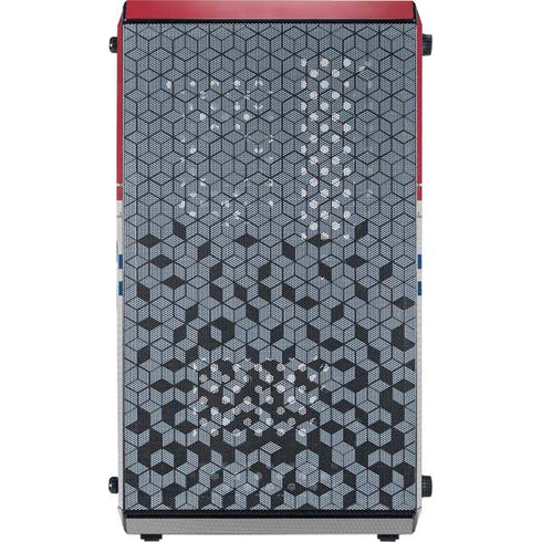 NFL New York Giants White Striped Cooler Master MasterBox Q300L Mini Tower Skin