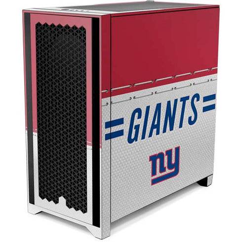NFL New York Giants White Striped Corsair 4000D Tempered Glass Mid-Tower ATX Case Skin