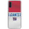 NFL New York Giants White Striped Galaxy A10e Clear Case