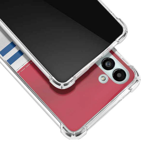 NFL New York Giants White Striped Galaxy A13 5G Clear Case