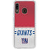 NFL New York Giants White Striped Galaxy A20 Clear Case