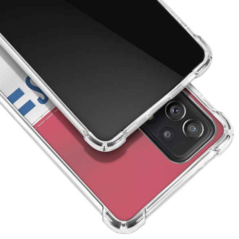 NFL New York Giants White Striped Galaxy A52 5G Clear Case