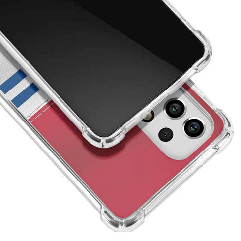 NFL New York Giants White Striped Galaxy A53 5G Clear Case