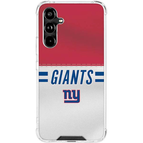 NFL New York Giants White Striped Galaxy A54 5G Clear Case