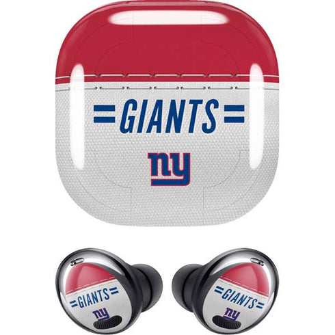 NFL New York Giants White Striped Galaxy Buds Pro Skin