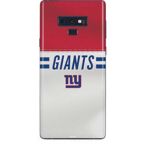 NFL New York Giants White Striped Galaxy Note 9 Skin