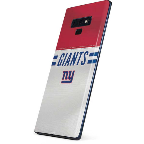 NFL New York Giants White Striped Galaxy Note 9 Skin