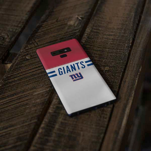 NFL New York Giants White Striped Galaxy Note 9 Skin