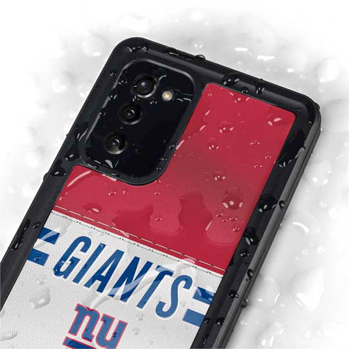 NFL New York Giants White Striped Galaxy Note20 5G Waterproof Case