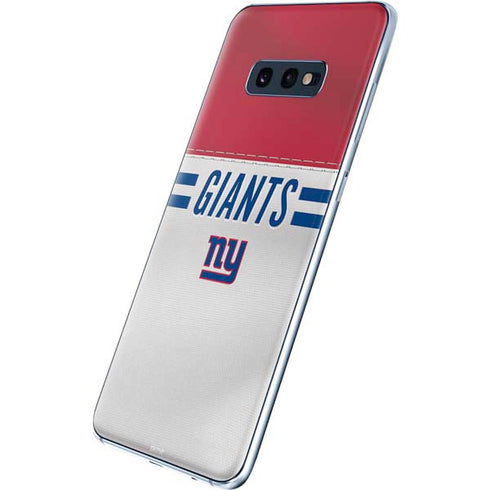 NFL New York Giants White Striped Galaxy S10e Skin