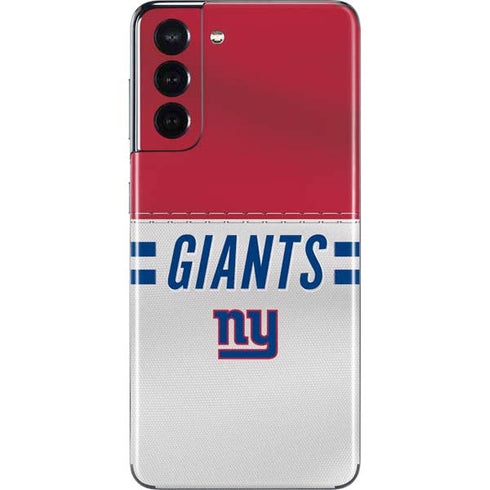 NFL New York Giants White Striped Galaxy S21 5G Skin