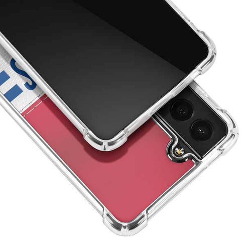 NFL New York Giants White Striped Galaxy S21 Plus 5G Clear Case