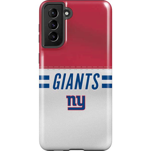 NFL New York Giants White Striped Galaxy S21 Plus 5G Pro Case