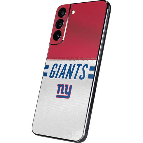 NFL New York Giants White Striped Galaxy S22 Plus Skin