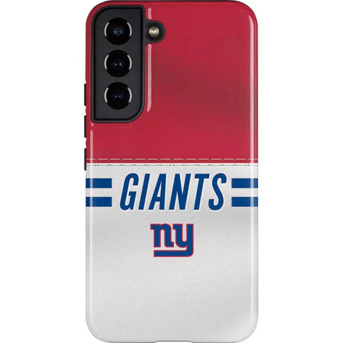 NFL New York Giants White Striped Galaxy S22 Pro Case