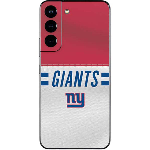 NFL New York Giants White Striped Galaxy S22 Skin