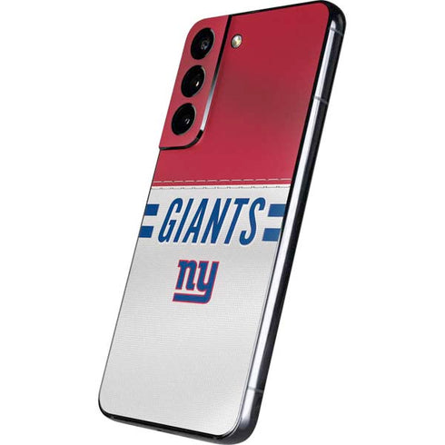 NFL New York Giants White Striped Galaxy S22 Skin