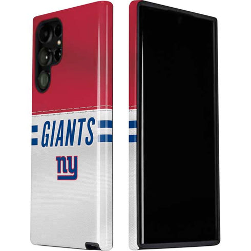 NFL New York Giants White Striped Galaxy S22 Ultra Pro Case