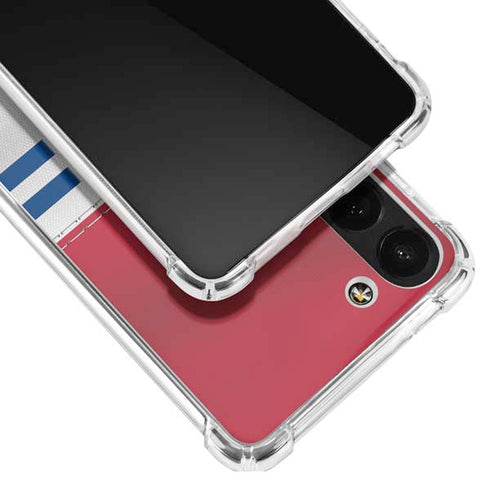 NFL New York Giants White Striped Galaxy S23 Clear Case