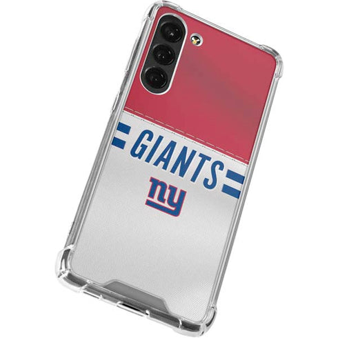 NFL New York Giants White Striped Galaxy S23 Plus Clear Case