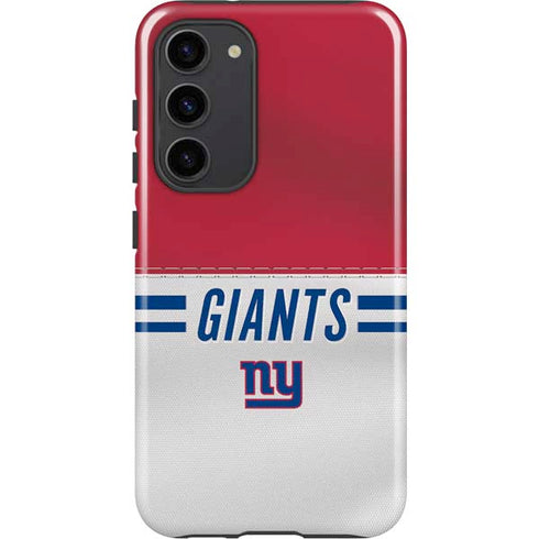 NFL New York Giants White Striped Galaxy S23 Plus Pro Case