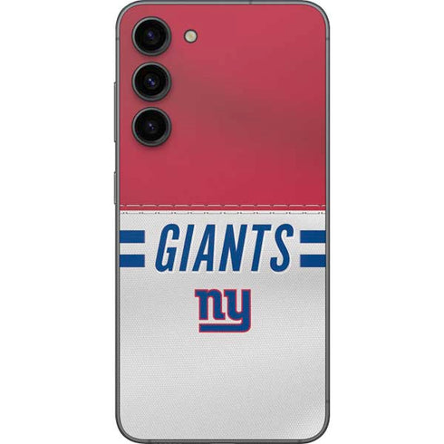 NFL New York Giants White Striped Galaxy S23 Plus Skin