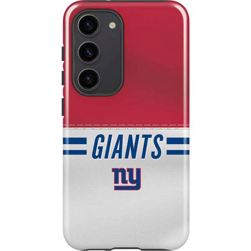 NFL New York Giants White Striped Galaxy S23 Pro Case