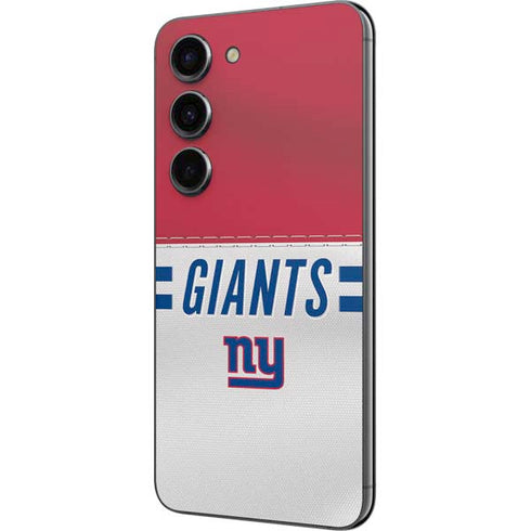 NFL New York Giants White Striped Galaxy S23 Skin
