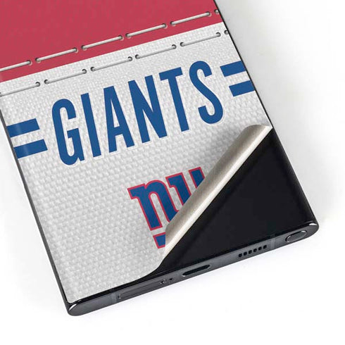 NFL New York Giants White Striped Galaxy S23 Ultra Skin