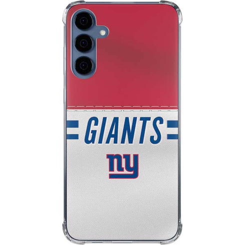 NFL New York Giants White Striped Galaxy S24 Clear Case