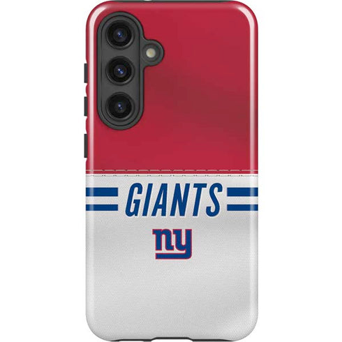 NFL New York Giants White Striped Galaxy S24 Plus Impact Case