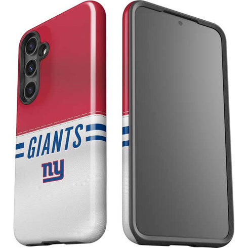 NFL New York Giants White Striped Galaxy S24 Plus Impact Case