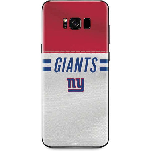 NFL New York Giants White Striped Galaxy S8 Plus Skin