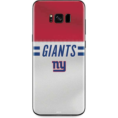 NFL New York Giants White Striped Galaxy S8 Skin