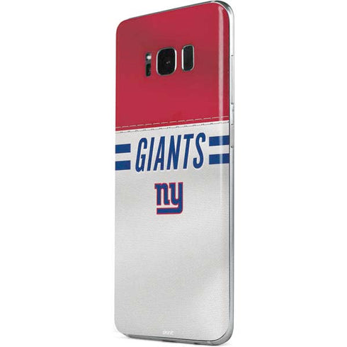 NFL New York Giants White Striped Galaxy S8 Skin