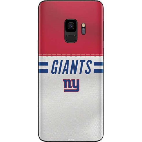 NFL New York Giants White Striped Galaxy S9 Skin