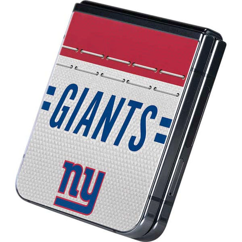 NFL New York Giants White Striped Galaxy Z Flip5 5G Skin